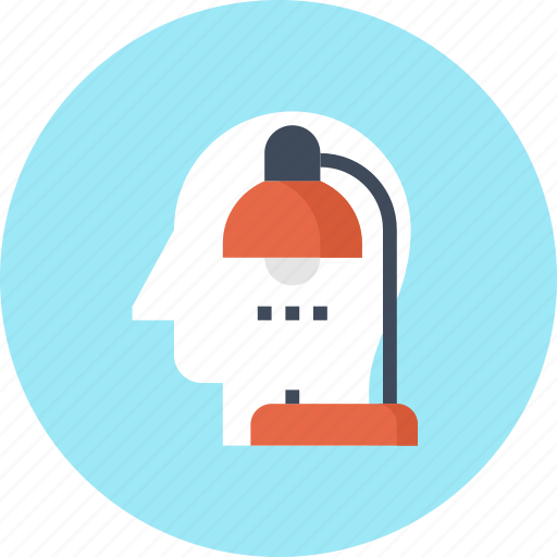 Head, human, job, lamp, overtime, thinking, work icon - Download on Iconfinder