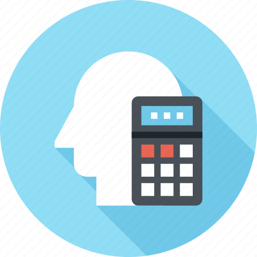 Accounting, business, calculator, head, human, mind, thinking icon - Download on Iconfinder