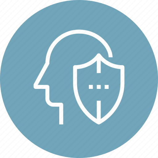 Head, human, insurance, mind, protection, shield, thinking icon - Download on Iconfinder