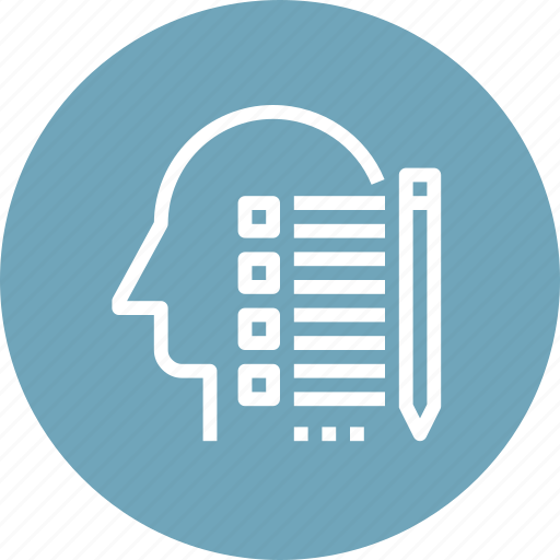 Head, human, list, mind, plan, skill, thinking icon - Download on Iconfinder