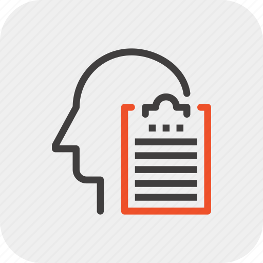 Clipboard, head, human, mind, plan, profile, thinking icon - Download on Iconfinder