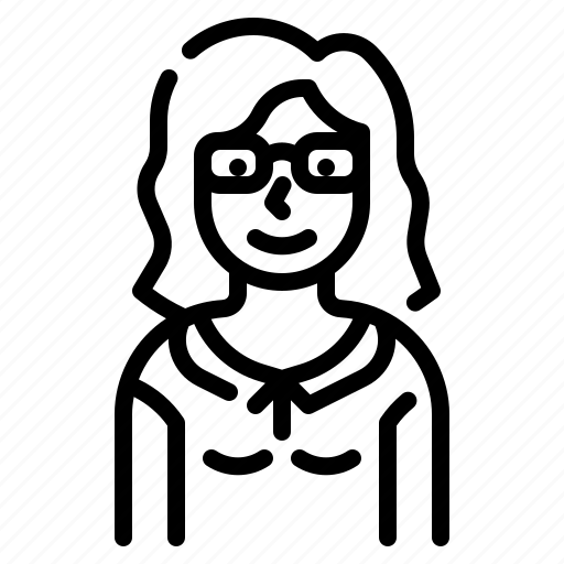 Glasses, woman, girl, mother, user icon - Download on Iconfinder