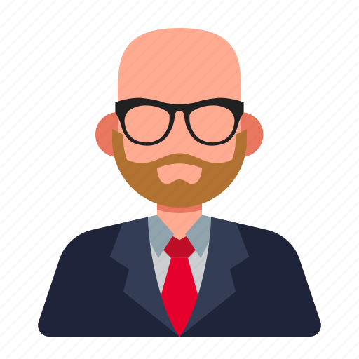 Avatar, people, man, bald, beard, glasses, business icon - Download on Iconfinder