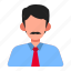 avatar, people, man, business, businessman, mustache, male 