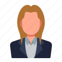 avatar, people, business, businesswoman, woman, female, long hair