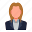 avatar, people, business, businesswoman, woman, female, long hair 