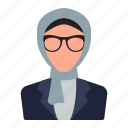 avatar, people, woman, female, hijab, moslem, glasses