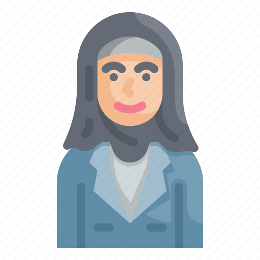 Hijab, muslim, headdress, female, woman icon - Download on Iconfinder
