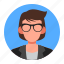 avatar, people, business, woman, female, glasses, short hair 