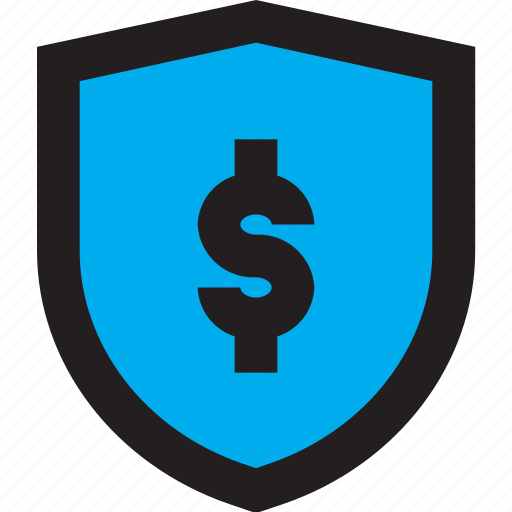 Blue, business, dollar, shield icon - Download on Iconfinder