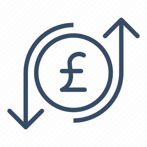Analysis, decline, growth, loss, money, pound, profit icon - Download on Iconfinder