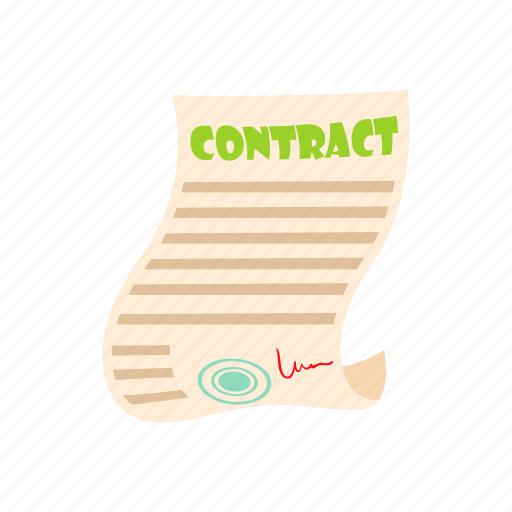 Agreement, business, cartoon, contract, document, paper, signature icon - Download on Iconfinder