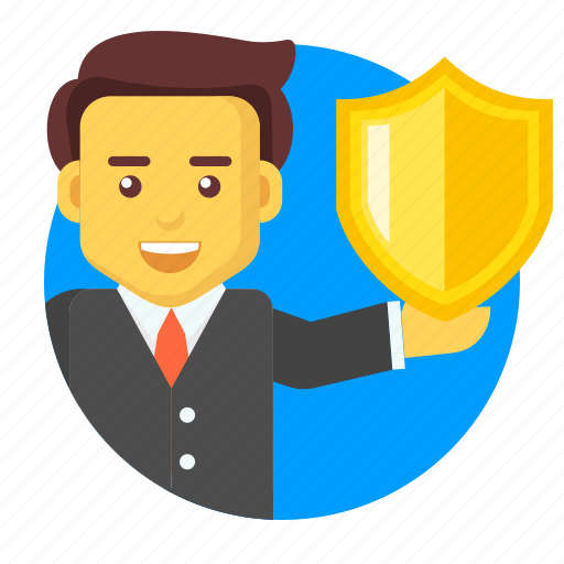 Business, businessman, protection, secure, security, shield icon - Download on Iconfinder