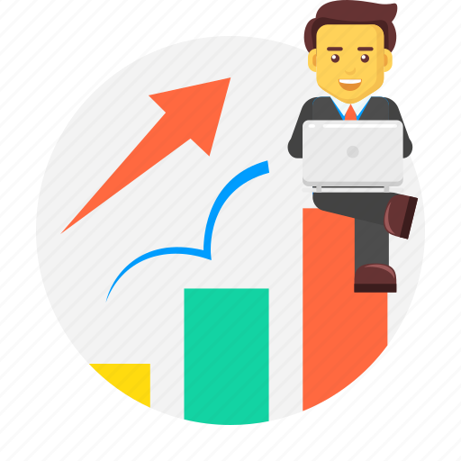 Business, character, graph, growing, growth, profit icon - Download on Iconfinder
