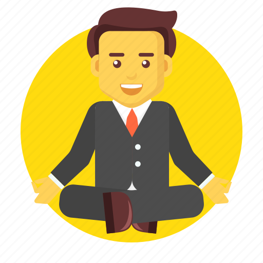 Business, businessman, character, meditation, sitting, yoga icon - Download on Iconfinder