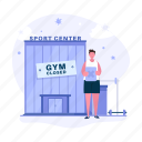 business closed, sport center, gym, temporarily closed, fitness, sport, sign, information 