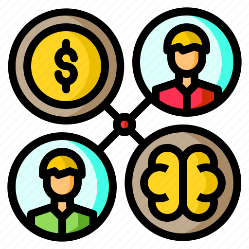 Connection, money, team, brain, network icon - Download on Iconfinder