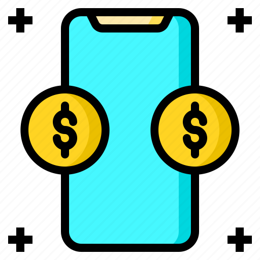 Finance, dollar, coins, smartphone, money icon - Download on Iconfinder