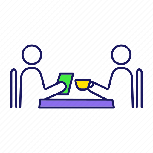 Business lunch, cafe, coffee break, colleague, friend, meeting, partner icon - Download on Iconfinder