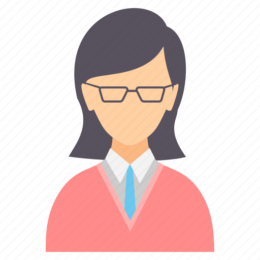 Lady, spects, student, female, girl, studious icon - Download on Iconfinder