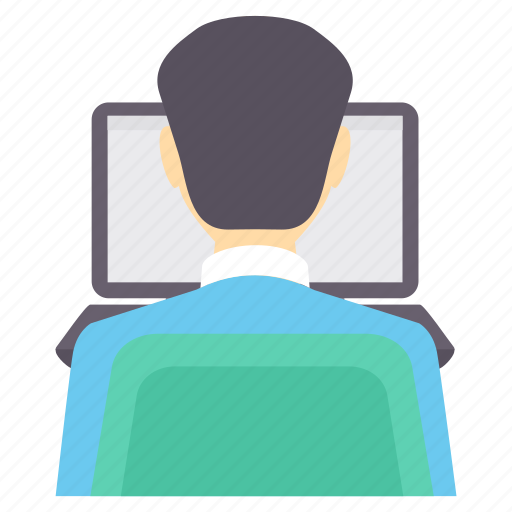Busy, man, working, business, chat, male, user icon - Download on Iconfinder