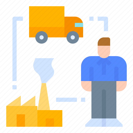 Chain, employee, industry, supply, vehicle icon - Download on Iconfinder