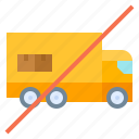 interruption, parcel, supply, transportation, vehicle