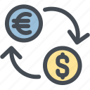 business, currency exchange rates, dollar, euro, exchange, logistics, money 