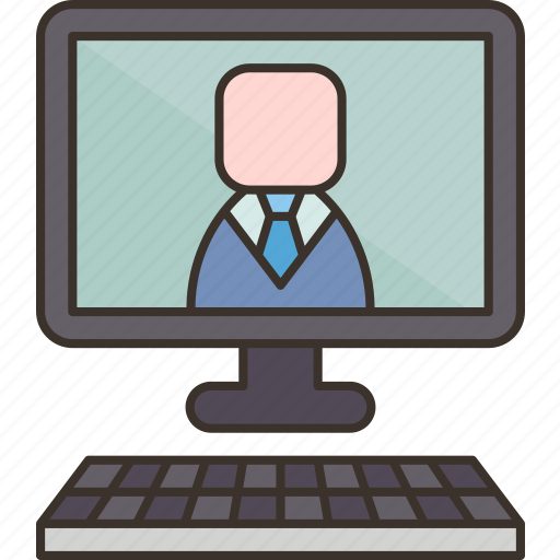 Computer, video, conference, office, working icon - Download on Iconfinder