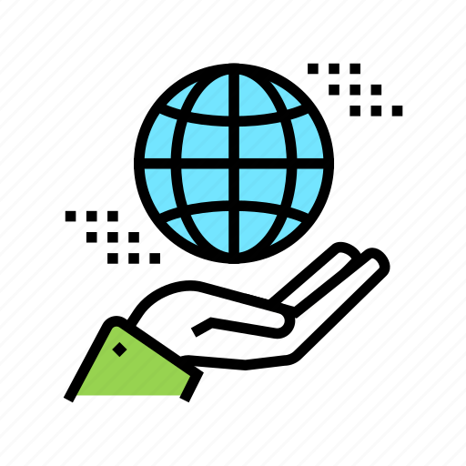 Business, earth, ethics, hand, holding, sphere icon - Download on Iconfinder
