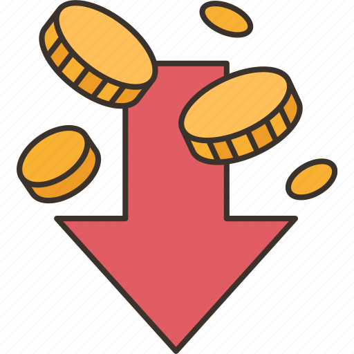 Depreciation, monetary, reduction, cost, value icon - Download on Iconfinder