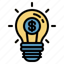 business, idea, bulb, creative, finance, solution