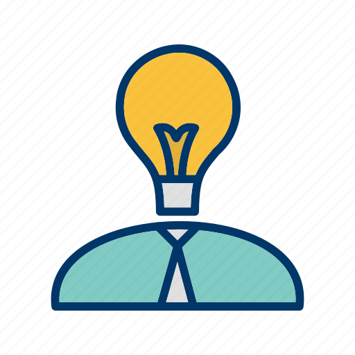 Creative man, creativity, bulb icon - Download on Iconfinder