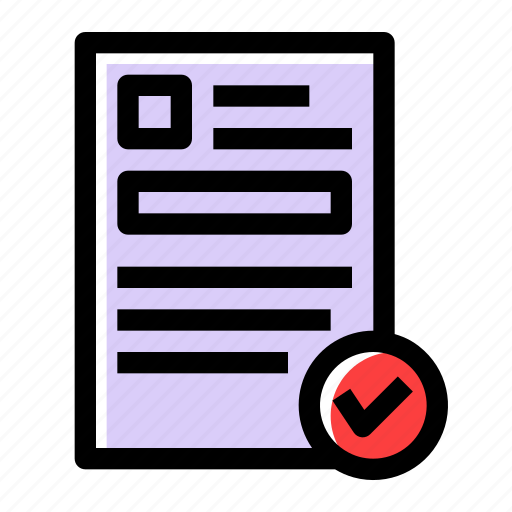 Accept, accepted, document, approved, done, file, paper icon - Download on Iconfinder