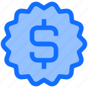 badge, currency, money, price, finance, business, label