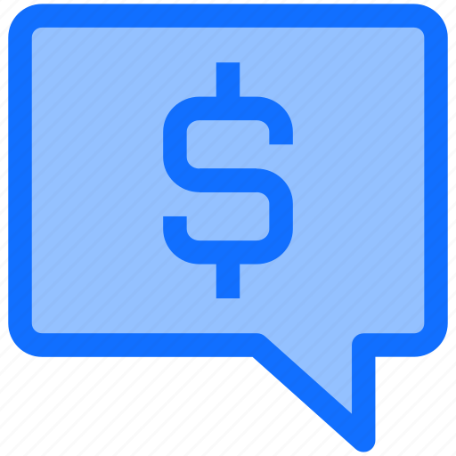 Dollar, bubble, finance, business, message, chat, feedback icon - Download on Iconfinder