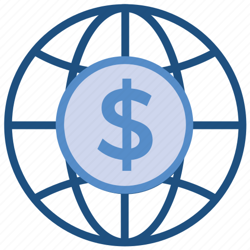 Business, business & finance, dollar, globe, international coin, world icon - Download on Iconfinder