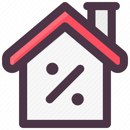 Discount, home, mortgage, percent icon - Download on Iconfinder