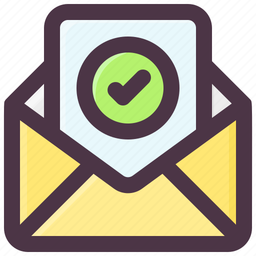 Approved, check, letter, mail icon - Download on Iconfinder