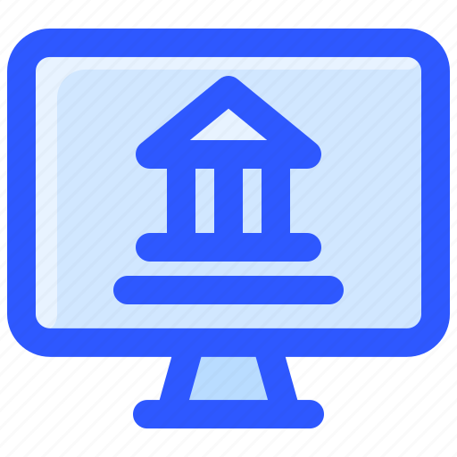 Bank, internet, monitor, online icon - Download on Iconfinder