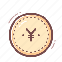 coin, currency, sign, yen