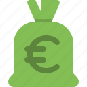 bag, money, cash, currency, payment, euros, finance