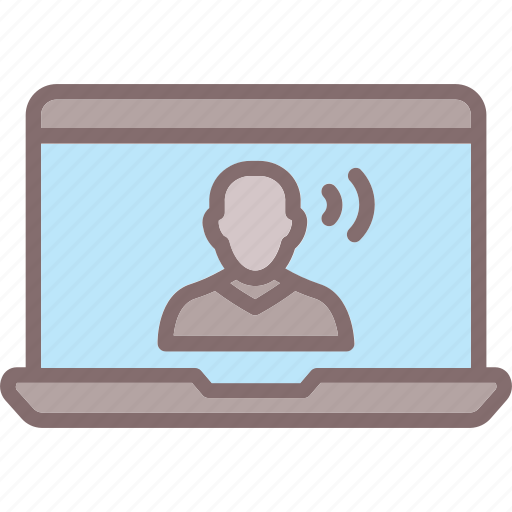 Call, conference, laptop, video call, webinar icon - Download on Iconfinder