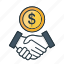 agreement, business, currency, deal, dollar, finance, handshake 