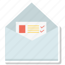 document, envelope, letter, mail, open
