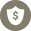 dollar, security, shape, shield