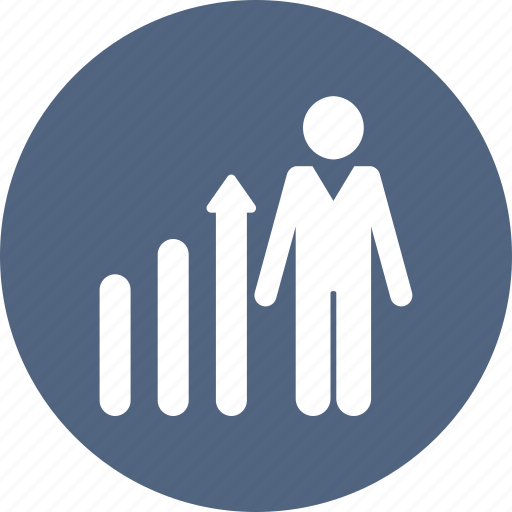 Growth, growth bar, man icon - Download on Iconfinder