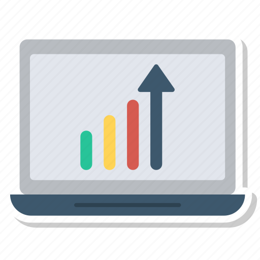 Analytics, business, chart, graph, lappy, laptop, pc icon - Download on Iconfinder