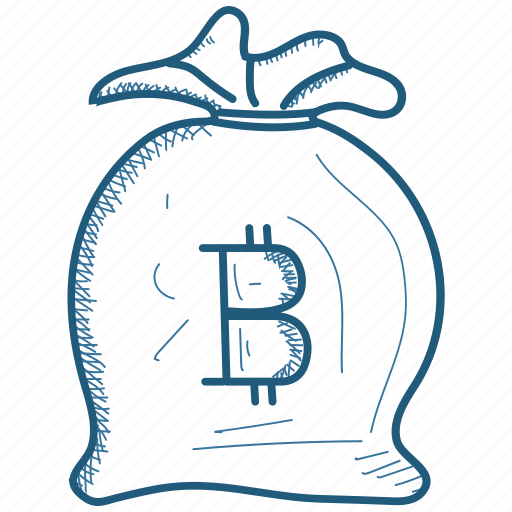 Bag, bitcoin, money icon
