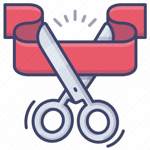 Cutting, opening, ribbon, scissors icon - Download on Iconfinder